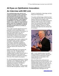 All Eyes on Ophthalmic Innovation: An Interview with Bill Link