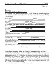 School Medication Authorization Form - Coal City High School