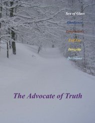 The Advocate of Truth - Church of God (7th Day)