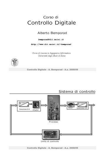 Controllo Digitale - A. Bemporad - A.a. 2008/09 Controllo Digitale - A ...