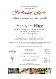 Menü 2 Feinschmecker - Buffet - Hotel Restaurant Forellenhof Rössle