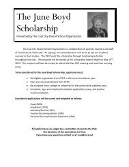 The June Boyd Scholarship - Coal City High School