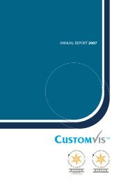 ANNUAL REPORT 2007 - CustomVis