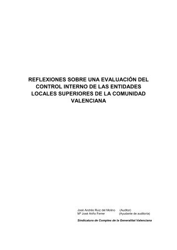 reflexiones sobre una evaluaciÃ³n del control interno de las ...