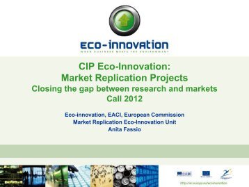 CIP Eco-Innovation: Market Replication Projects