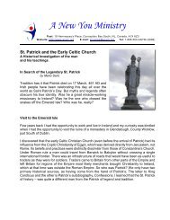 St. Patrick and the Early Celtic Church - A New You Ministry