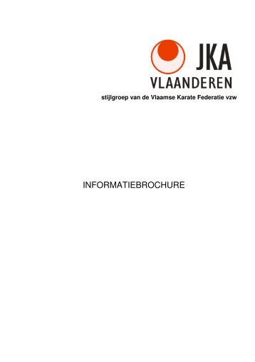 INFORMATIEBROCHURE - JKA-Vlaanderen