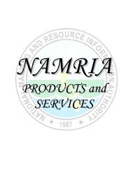 PRODUCTS and SERVICES - NAMRIA
