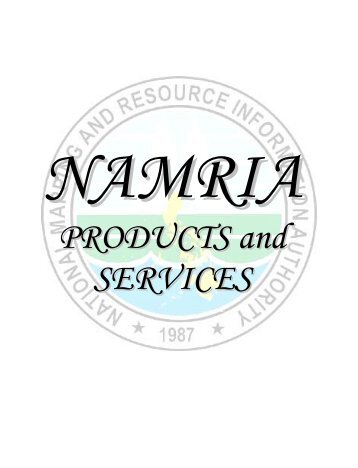 PRODUCTS and SERVICES - NAMRIA