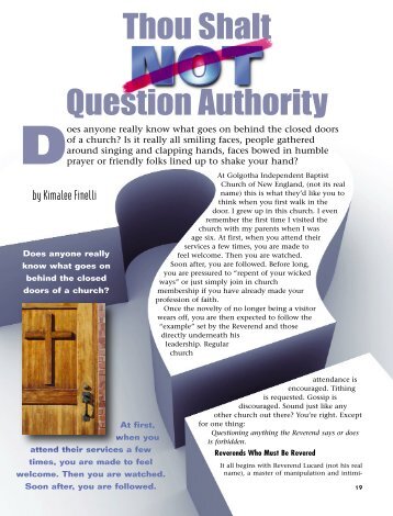 19-21 Thou Shalt Not Question:Master Galley - Plain Truth Ministries