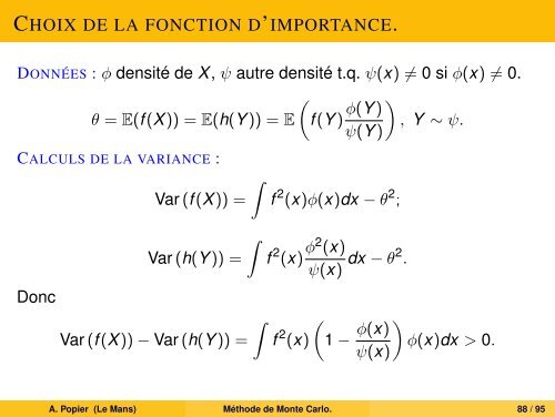 MÃ©thode de Monte Carlo. - UniversitÃ© du Maine