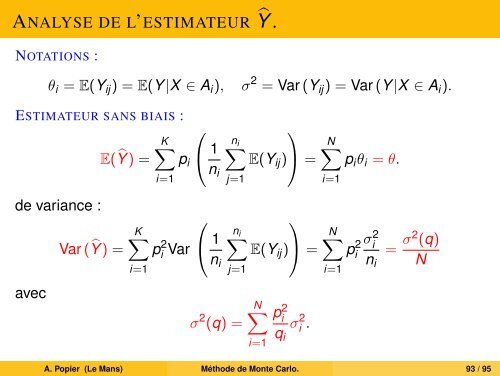 MÃ©thode de Monte Carlo. - UniversitÃ© du Maine