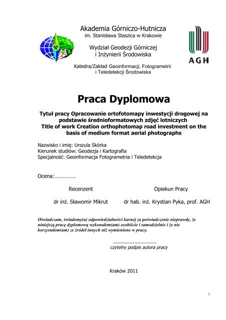 Praca Dyplomowa - AGH