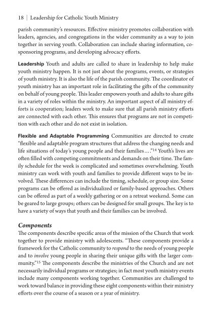 Foundations for Youth Ministry - Pastoral Planning