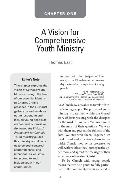 Foundations for Youth Ministry - Pastoral Planning