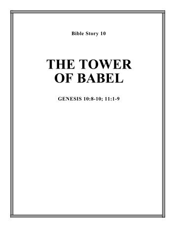 THE TOWER OF BABEL - Calvary Curriculum