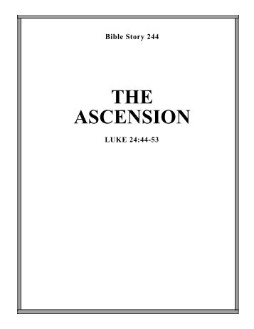 THE ASCENSION - Calvary Curriculum