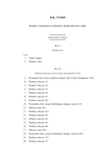 Rang Undang-Undang Kewangan - Lembaga Hasil Dalam Negeri