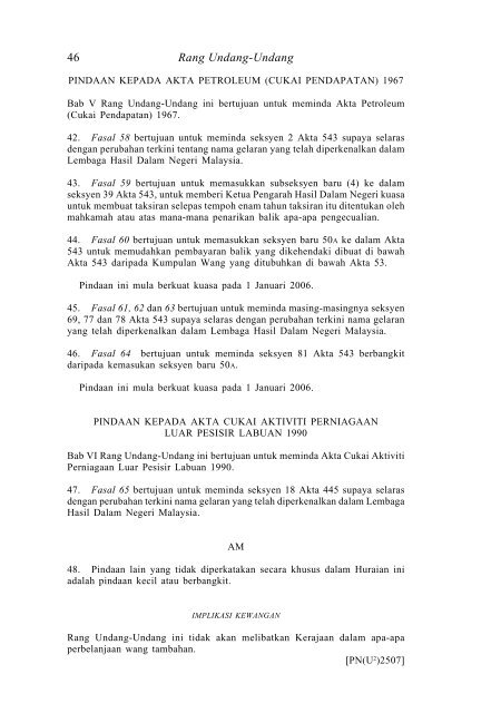 Rang Undang-Undang Kewangan - Lembaga Hasil Dalam Negeri