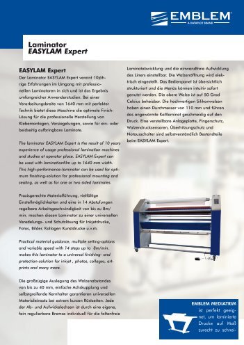 Laminator EASYLAM Expert - sign & supply