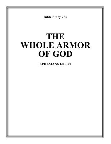 THE WHOLE ARMOR OF GOD - Calvary Curriculum