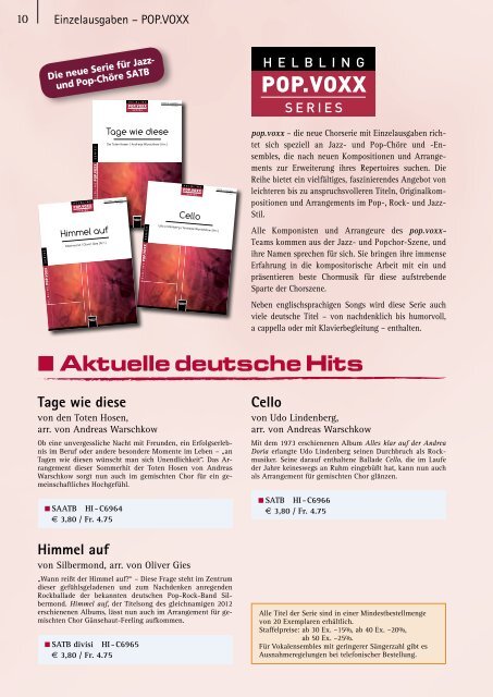 Populare Chormusik - Helbling Verlag