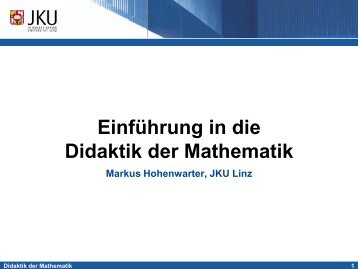 EinfÃ¼hrung in die Didaktik der Mathematik - idmthemen - PBworks