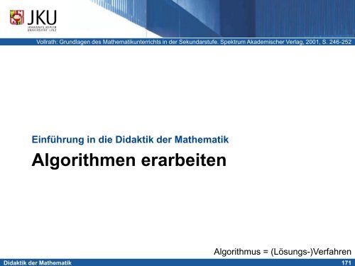 EinfÃ¼hrung in die Didaktik der Mathematik - idmthemen - PBworks