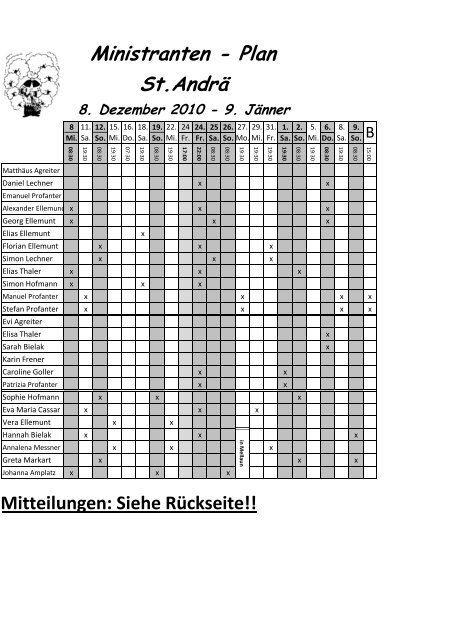 Ausgabe 8. Dezember â 9. JÃ¤nner 2011