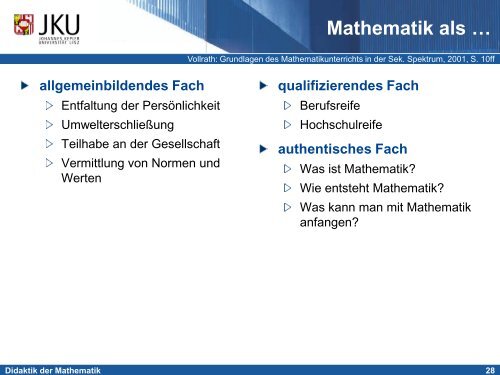 EinfÃ¼hrung in die Didaktik der Mathematik - idmthemen - PBworks