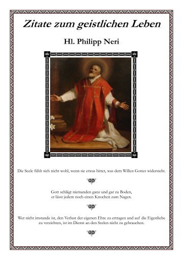 Hl. Philipp Neri - Zitate zum geistlichen Leben.wps - Priesternetzwerk