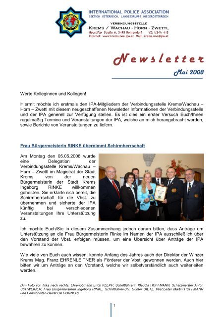 IPA-Krems Newsletter 2008-05