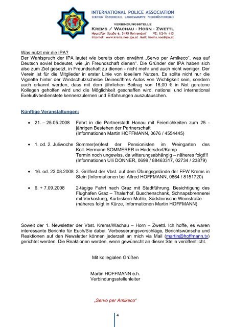 IPA-Krems Newsletter 2008-05