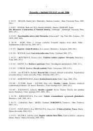 PrÃ­rastky v kniÅ¾nici ÃEt SAV za rok 2006 - Ãstav etnolÃ³gie SAV