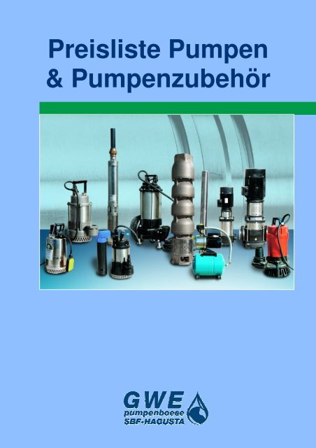 Preisliste Pumpen