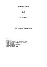 Operating manual 27.09.2011 CC Heating Thermostats - HUBER