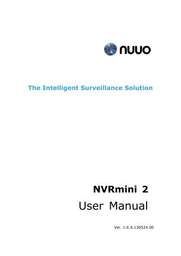 NUUO NAS NVRmini - User Manual_v2.0 - Nuuo.com