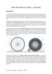 jonction piste cyclable - Pro Velo