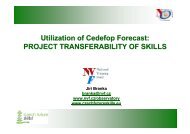 Use of forecast results in skills transferability project, JiÅÃ­ BraÅka ...