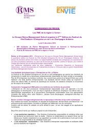 COMMUNIQUE DE PRESSE Les PME de la rÃ©gion Ã  l'Ã©cran - Reims ...