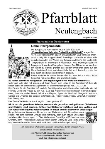 2,33 MB PDF in neuem Fenster öffnen - Pfarre Neulengbach