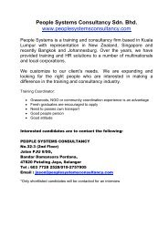 People Systems Consultancy Sdn. Bhd. www ... - UiTM