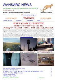 WANSARC Vol 36 Issue 11 2005.pdf - Western & Northern Suburbs ...