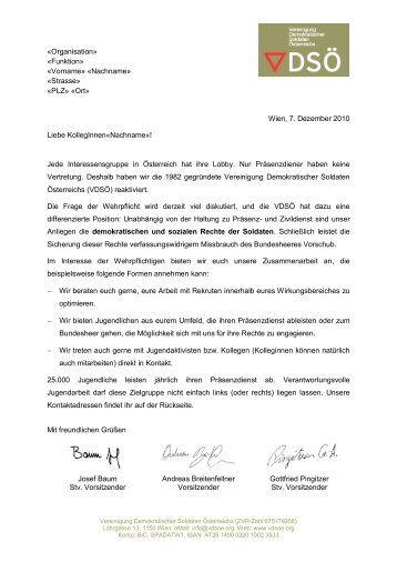 Der Brief - Dr.Dr. Josef Baum