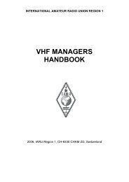 IARU Region 1 VHF managers handbook - RSGB Contest Committee
