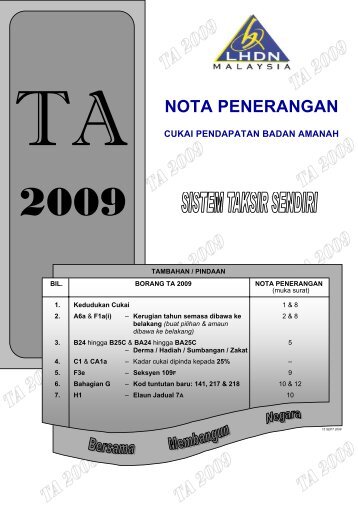 Nota Penerangan TA 2009 - Lembaga Hasil Dalam Negeri