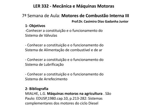 LER 332 - MecÃ¢nica e MÃ¡quinas Motoras - LEB/ESALQ/USP