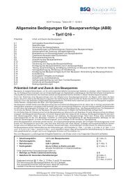 Allgemeine Bausparbedingungen Q16 - BSQ Bauspar AG