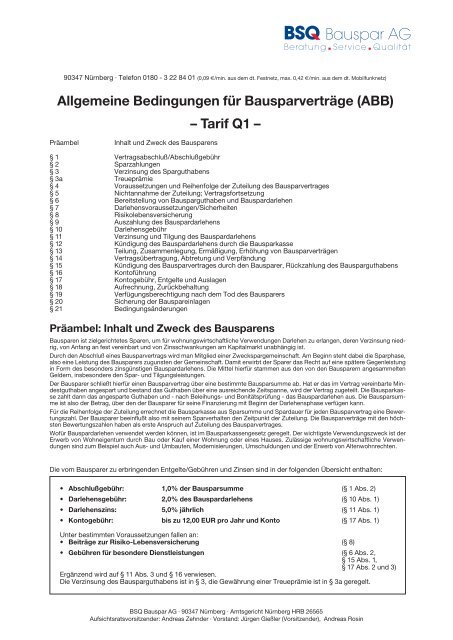 ABB Q1 - BSQ Bauspar AG