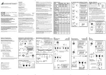 Kurzbedienungsanleitung (pdf 500 kB) - Gossen-Metrawatt